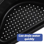 Black 304 Stainless Steel Multi-Function Sink Drain Basket - Kitchen Strainer, 1 Set