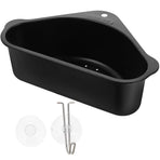 Black 304 Stainless Steel Multi-Function Sink Drain Basket - Kitchen Strainer, 1 Set