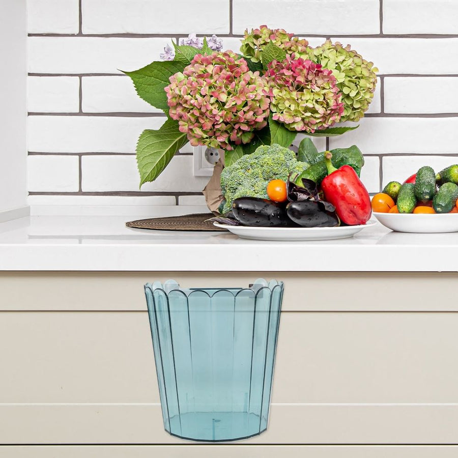 Blue Pet Wall Trash Can for Kitchen and Bathroom Easy Installation