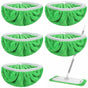 Green Synthetic Mop Pads, 6-Pack Shed-Resistant with Elastic Binding for Cleaning