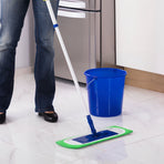 Green Synthetic Mop Pads, 6-Pack Shed-Resistant with Elastic Binding for Cleaning