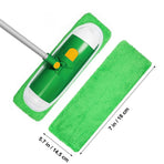 Green Synthetic Mop Pads, 6-Pack Shed-Resistant with Elastic Binding for Cleaning