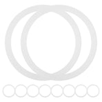 White Silicone Sealing for Glass Jars, Leakproof Gaskets, 20 Pieces Replacement Set