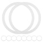 White Silicone Sealing for Glass Jars, Leakproof Gaskets, 20 Pieces Replacement Set