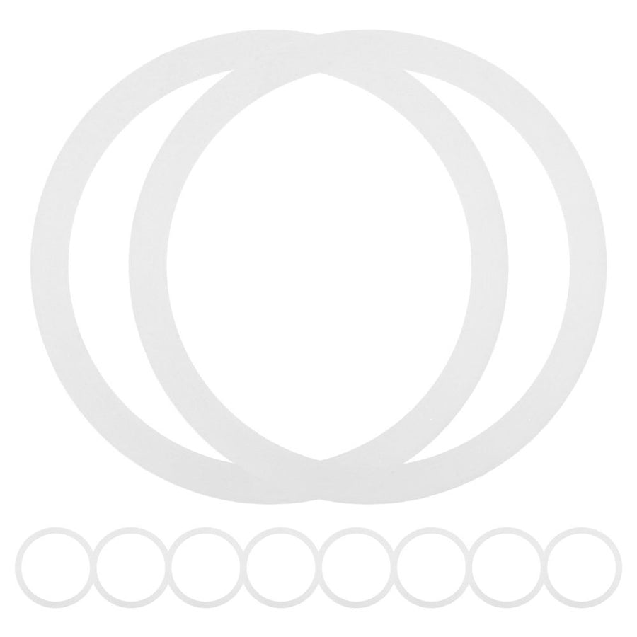 White Silicone Sealing for Glass Jars, Leakproof Gaskets, 20 Pieces Replacement Set