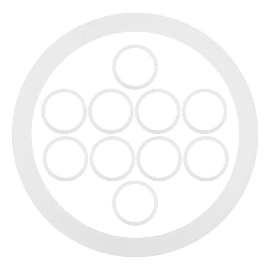 White Silicone Sealing for Glass Jars, Leakproof Gaskets, 20 Pieces Replacement Set
