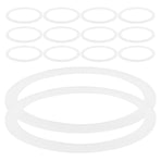White Silicone Sealing for Glass Jars, Leakproof Gaskets, 20 Pieces Replacement Set