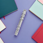 Plated Silver Stainless Steel Loose Leaf Binders for Book Use 6Pcs