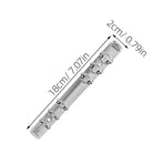 Plated Silver Stainless Steel Loose Leaf Binders for Book Use 6Pcs