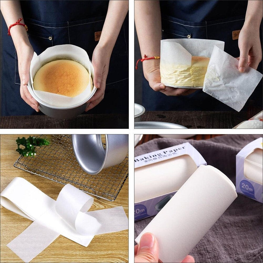 White Baking Sheets Cake Pan Liners Non Stick Oil Proof Paper for Oven Use