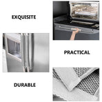 Set of 2 Washable Light Grey Appliance Handle Covers for Kitchen and Easy Cleaning