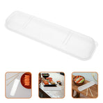 2Pcs Transparent Picnic Utensil Holder with Covered Lid for Chopsticks and Cutlery