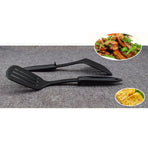 Kitchen Turner Black Nylon Plastic Cooking Tool with Ergonomic Handle for Home Use