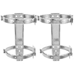 Heavy Duty Stainless Steel Mount Brackets, Plated, Industrial Grade, 2 Pieces