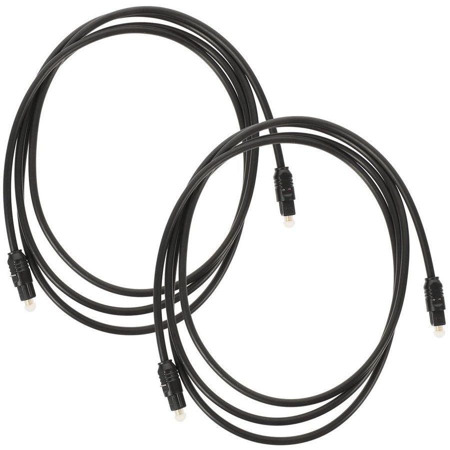 Digital Audio Cable Black Fiber for Home Theater System, Easy Installation, 2 Pieces Included