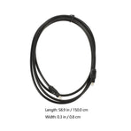 Digital Audio Cable Black Fiber for Home Theater System, Easy Installation, 2 Pieces Included