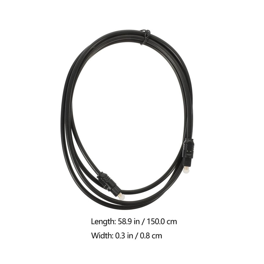 Digital Audio Cable Black Fiber for Home Theater System, Easy Installation, 2 Pieces Included