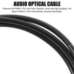 Digital Audio Cable Black Fiber for Home Theater System, Easy Installation, 2 Pieces Included