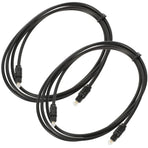 Digital Audio Cable Black Fiber for Home Theater System, Easy Installation, 2 Pieces Included