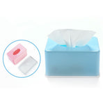 Plastic Blue Tissue Box Cover Rectangular for Desk Bathroom and Car Use