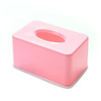 Plastic Blue Tissue Box Cover Rectangular for Desk Bathroom and Car Use