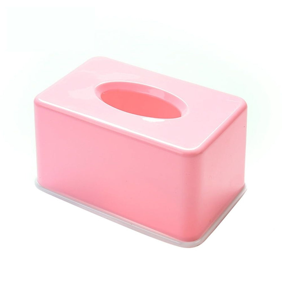 Plastic Blue Tissue Box Cover Rectangular for Desk Bathroom and Car Use