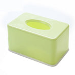 Plastic Blue Tissue Box Cover Rectangular for Desk Bathroom and Car Use