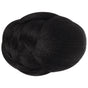 Hair Bun Extension Black Synthetic Fiber for Styling and Parties