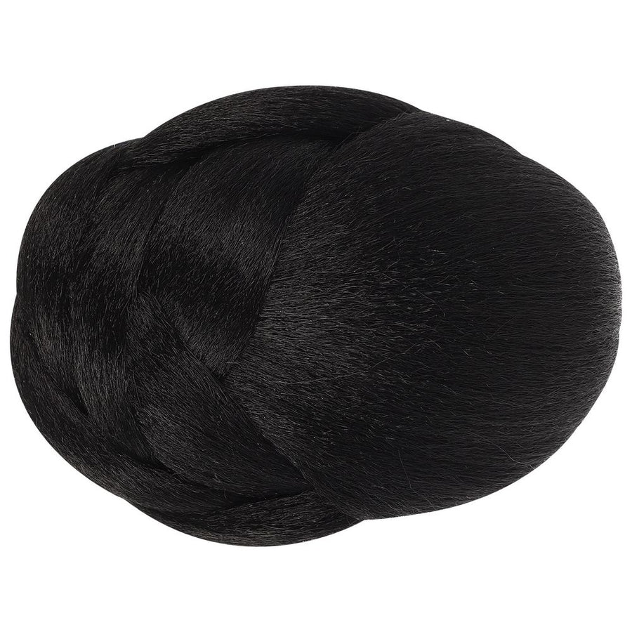 Hair Bun Extension Black Synthetic Fiber for Styling and Parties