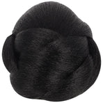 Hair Bun Extension Black Synthetic Fiber for Styling and Parties