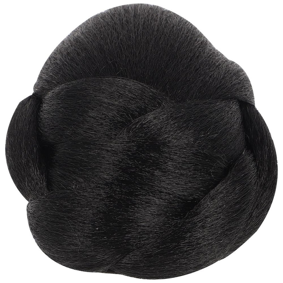 Hair Bun Extension Black Synthetic Fiber for Styling and Parties