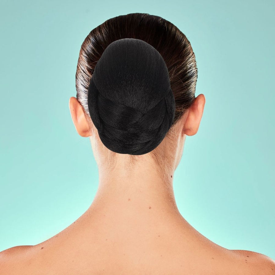 Hair Bun Extension Black Synthetic Fiber for Styling and Parties