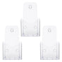 3-Pack Clear Acrylic Pamphlet Holders with Wall Mount Holes for Office Document and Brochure Display