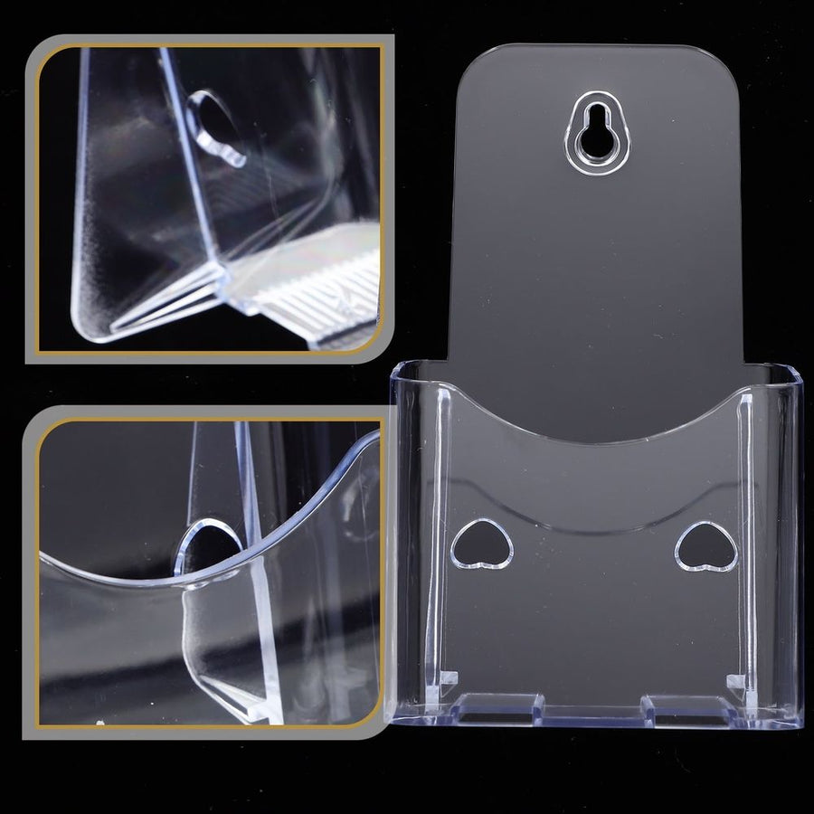 3-Pack Clear Acrylic Pamphlet Holders with Wall Mount Holes for Office Document and Brochure Display