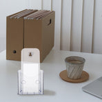 3-Pack Clear Acrylic Pamphlet Holders with Wall Mount Holes for Office Document and Brochure Display