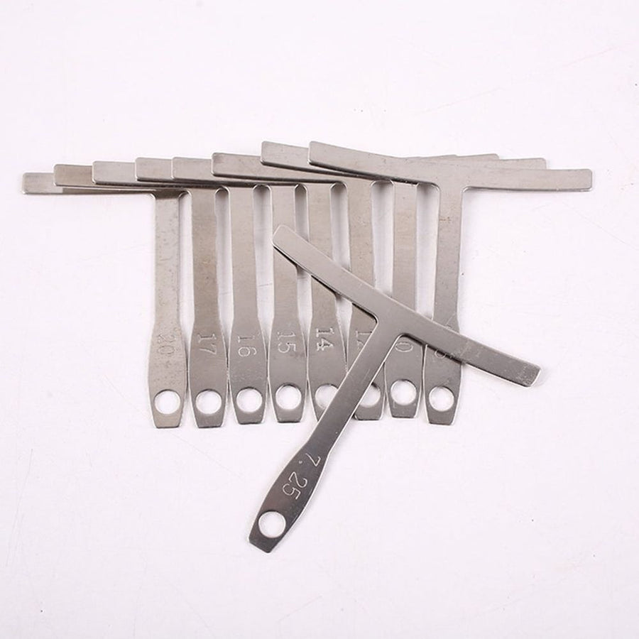 Guitar Fingerboard Radius Ruler Set, Compact 9-Piece Arc Measurement Tool for Guitar Setup and Repair