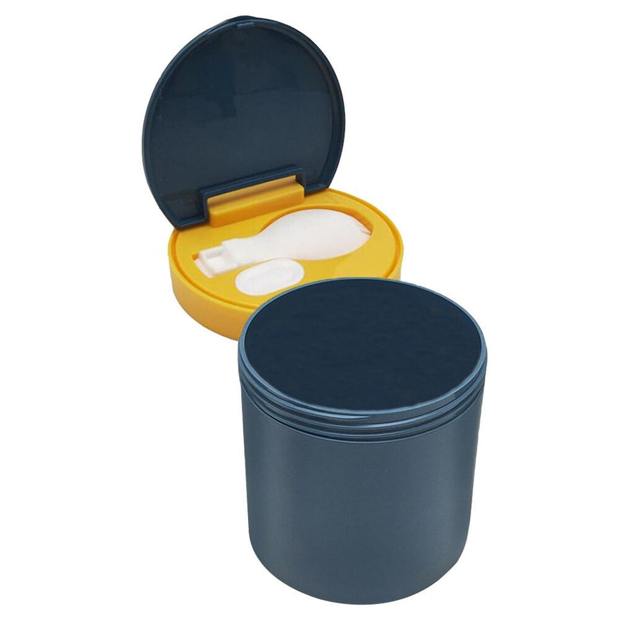 1Set Portable Breakfast Cup with Lid Blue PP Material Leak Proof Soup Jar for Office