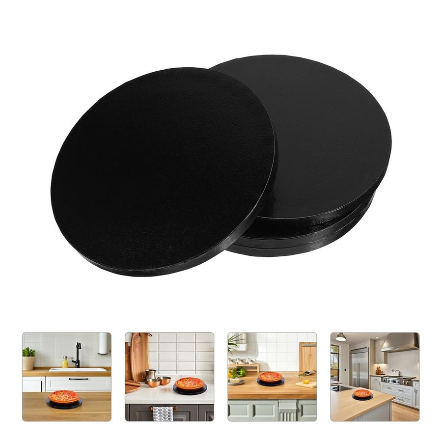 4Pcs Black Cake Board Holder with Thickened Design for Stable Cake Support