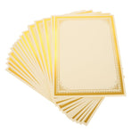 A4 Golden Certificate Paper, Ideal for Awards and Recognition, 30Pcs