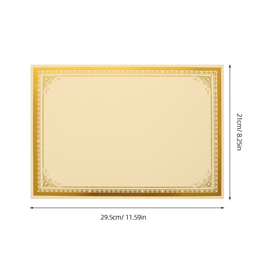A4 Golden Certificate Paper, Ideal for Awards and Recognition, 30Pcs