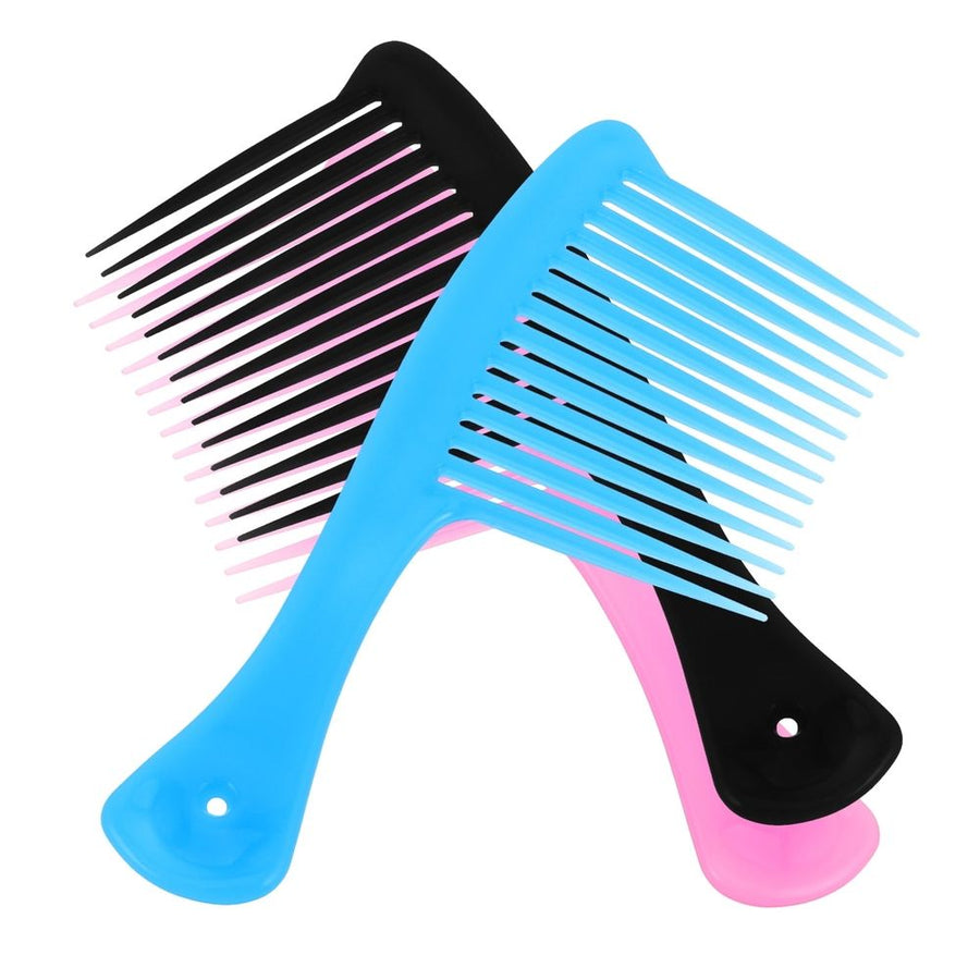 3-Piece Wide Tooth Comb Set for Easy Detangling and Styling of Curly, Thick, and Textured Hair at Home