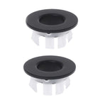 Ceramic Basin Overflow Rings Black ABS Brass Easy Install 2Pcs