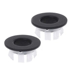 Ceramic Basin Overflow Rings Black ABS Brass Easy Install 2Pcs