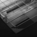 Clear Acrylic Silverware Tray with Multiple Compartments for Kitchen and Office Storage