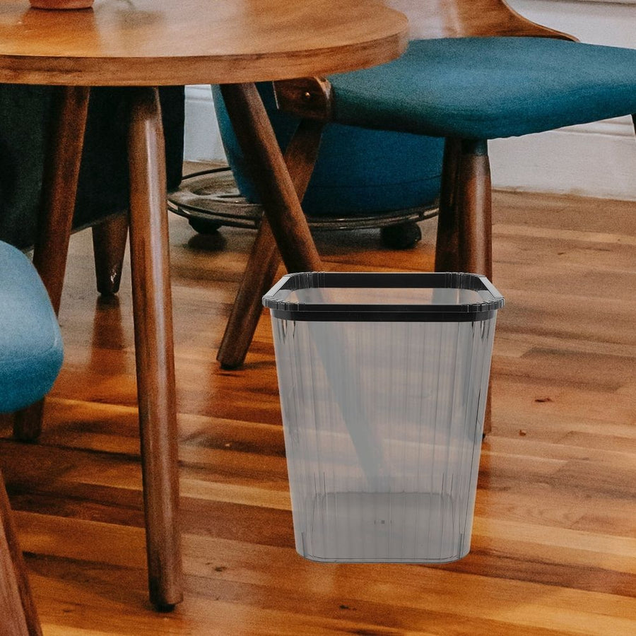 Clear Pet Waste Basket Practical Design Home Use Black