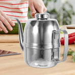Stainless Steel Oil Container Plated Silver for Kitchen Wear-Resistant and Smooth Surface