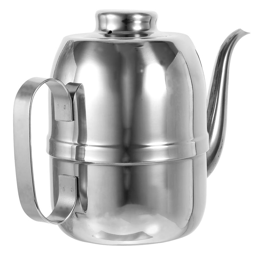 Stainless Steel Oil Container Plated Silver for Kitchen Wear-Resistant and Smooth Surface
