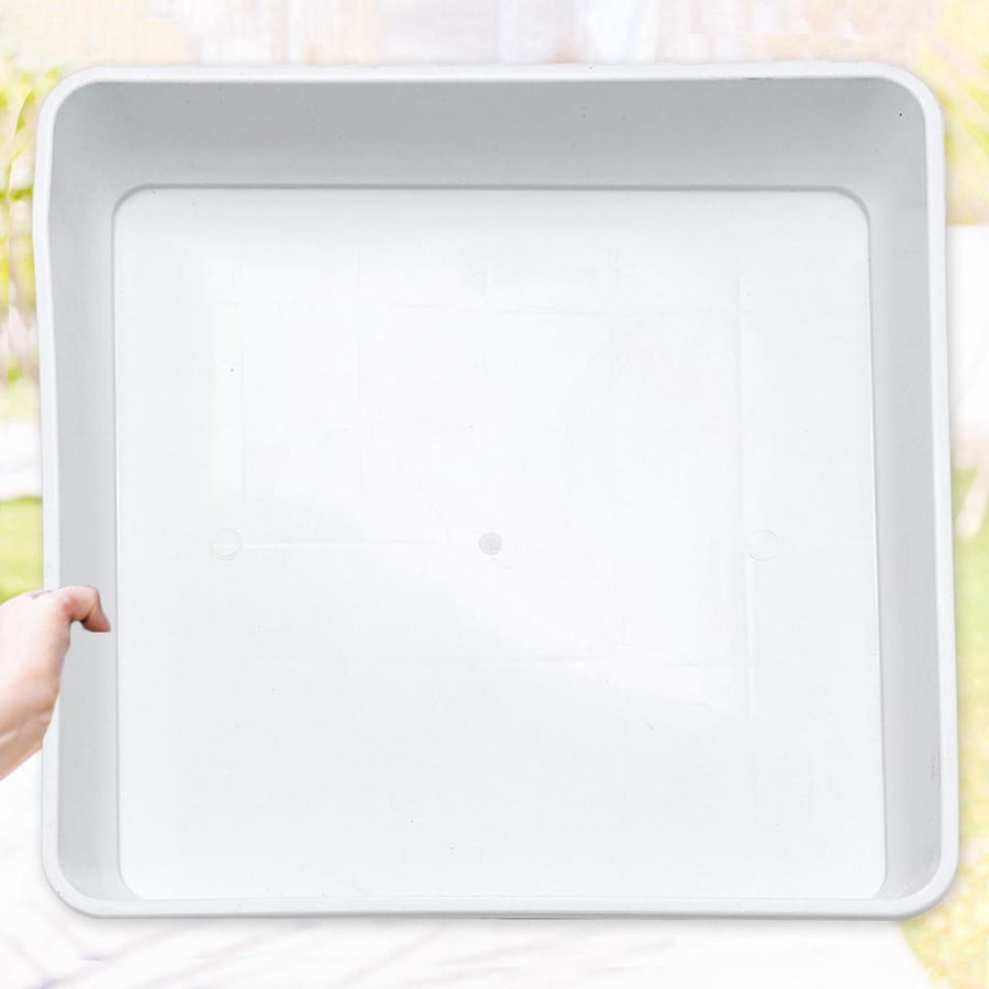 1Set White Resin Plastic Food Serving Tray Serving for Kitchen Dresser Tabletop