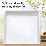 1Set White Resin Plastic Food Serving Tray Serving for Kitchen Dresser Tabletop