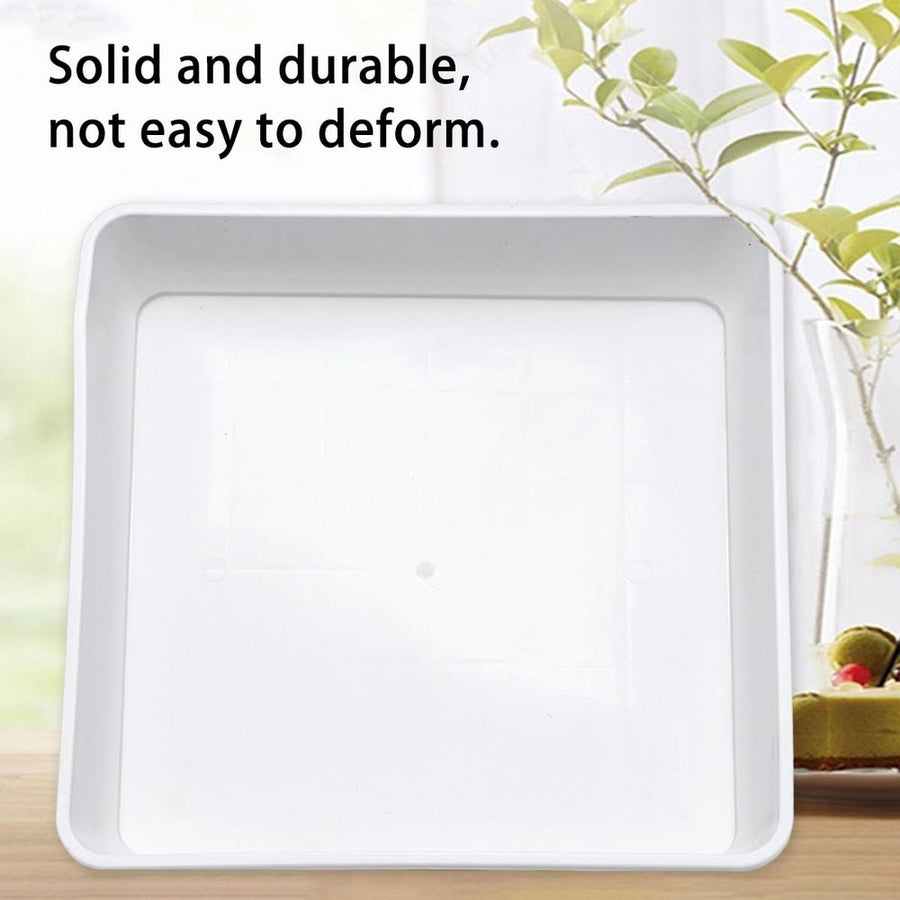 1Set White Resin Plastic Food Serving Tray Serving for Kitchen Dresser Tabletop